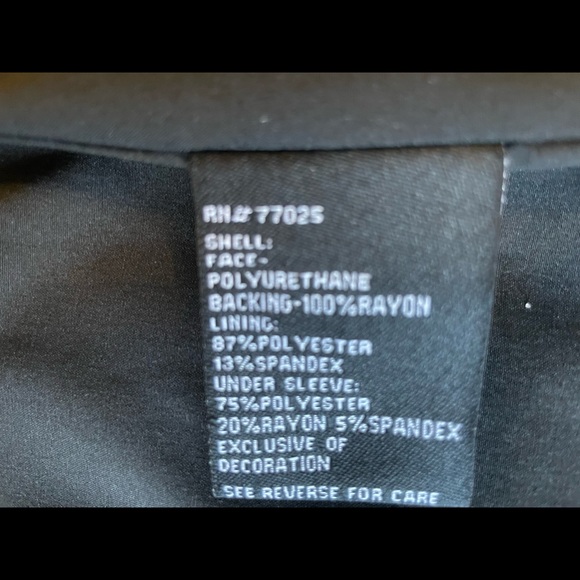 G BY GIULIANA MOTO FAUX LEATHER JACKET black - Picture 8 of 14